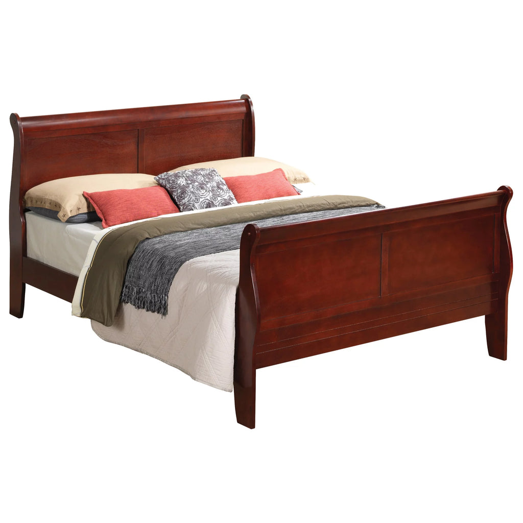 Cherry Full Size Sleigh Bed F691