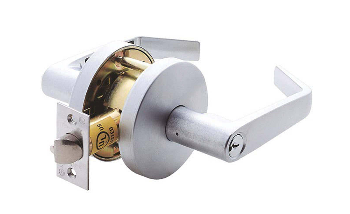 Satin Chrome Commercial Cylindrical Classroom Lever A4845