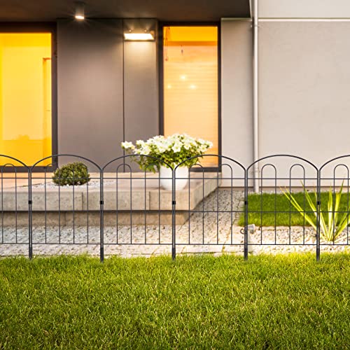 28 Pack 24in Coated Metal RustProof Decorative Garden Fence Q775
