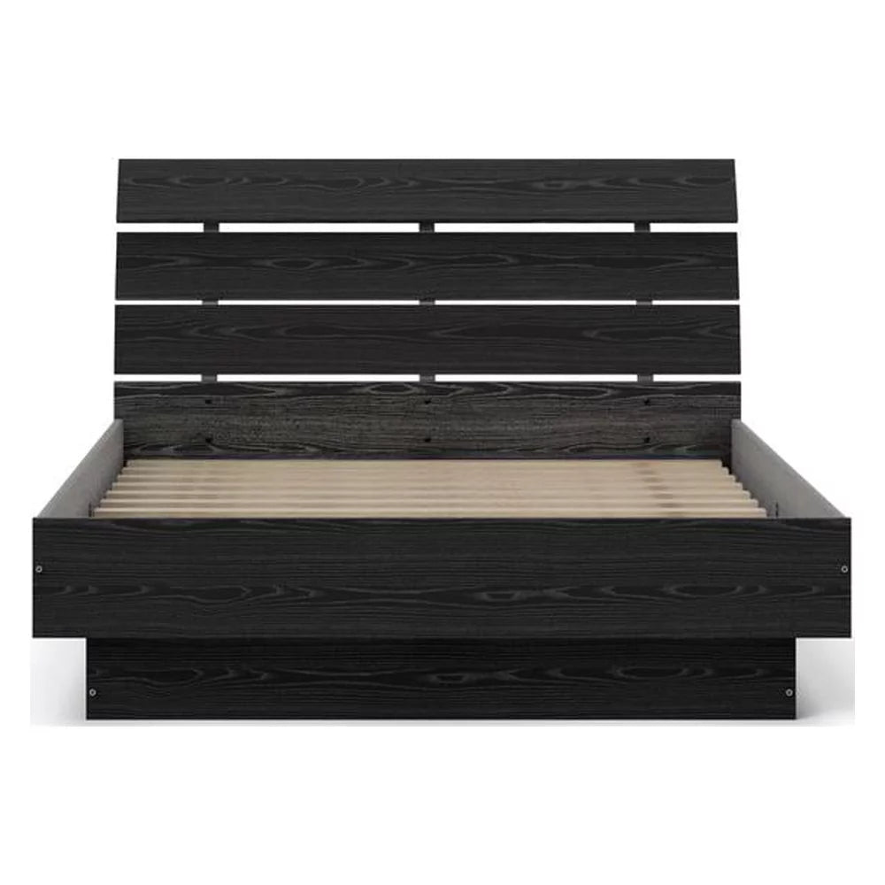 Black Woodgrain Full Bed with Slats G347803