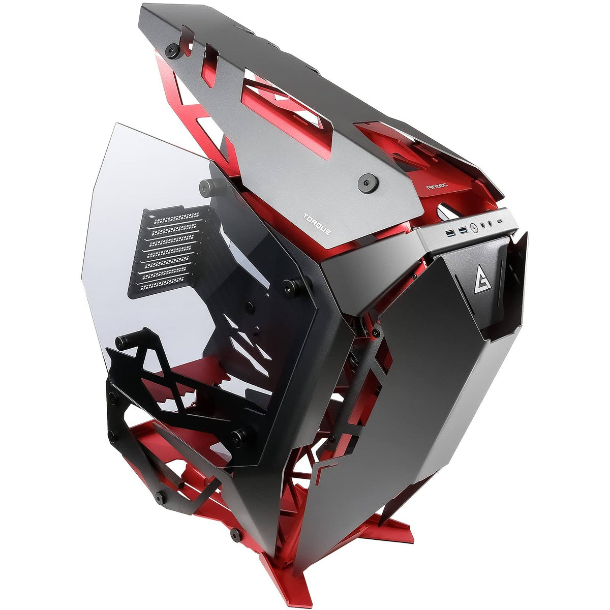 Black Red Aluminum ATX Mid Tower Computer Case S93840