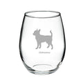 Deep Etched Stemless Red Wine Glass T2522