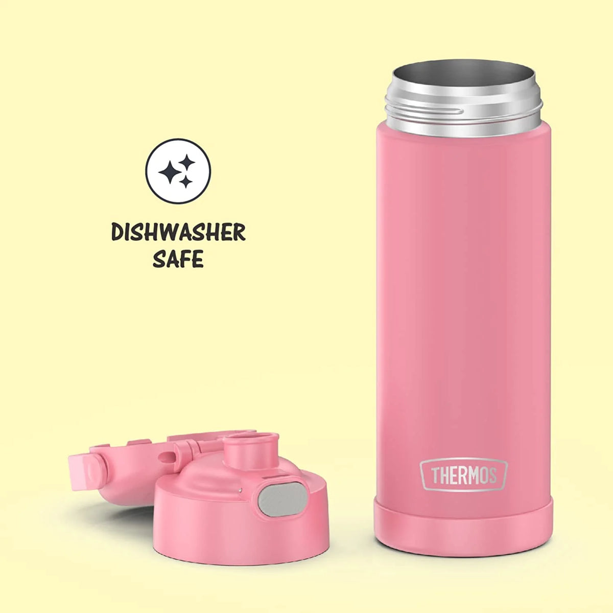 16 Ounce Stainless Steel Vacuum Insulated Bottle with Wide Spout Lid I307371