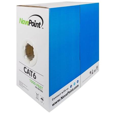 Cat6 Cable CMR Copper Riser UTP 23AWG 550mhz Network Ethernet 1000ft Yellow Bulk U292