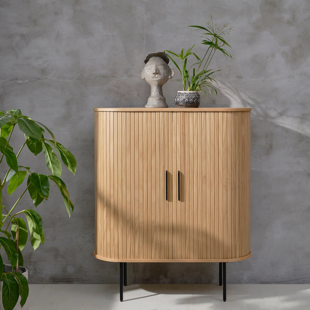 Natural Oak Sliding Door Cabinet J516787