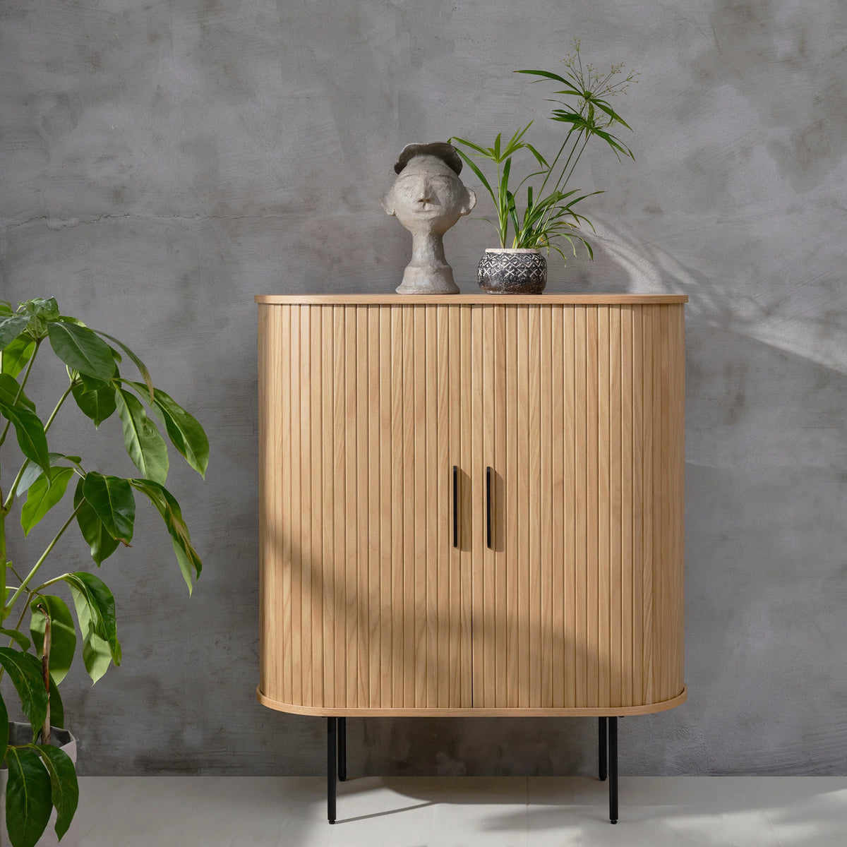 Natural Oak Sliding Door Cabinet J516787