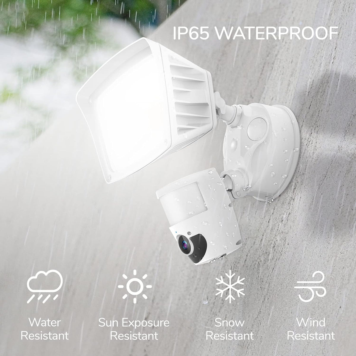 1080P Motion Sensor Floodlight Camera with Night Vision H2886