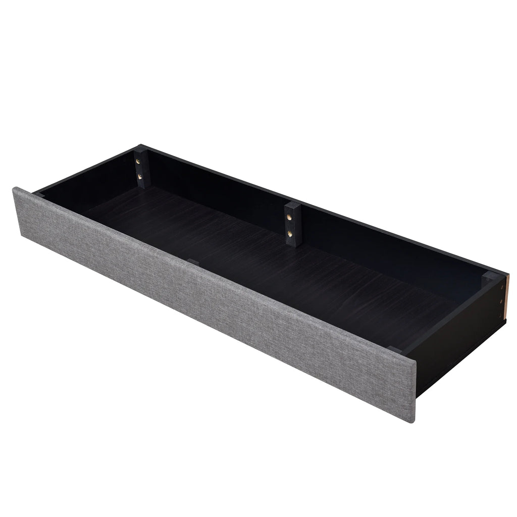Queen Size Linen Upholstered Platform Bed with 3 Storage Drawers Z66510