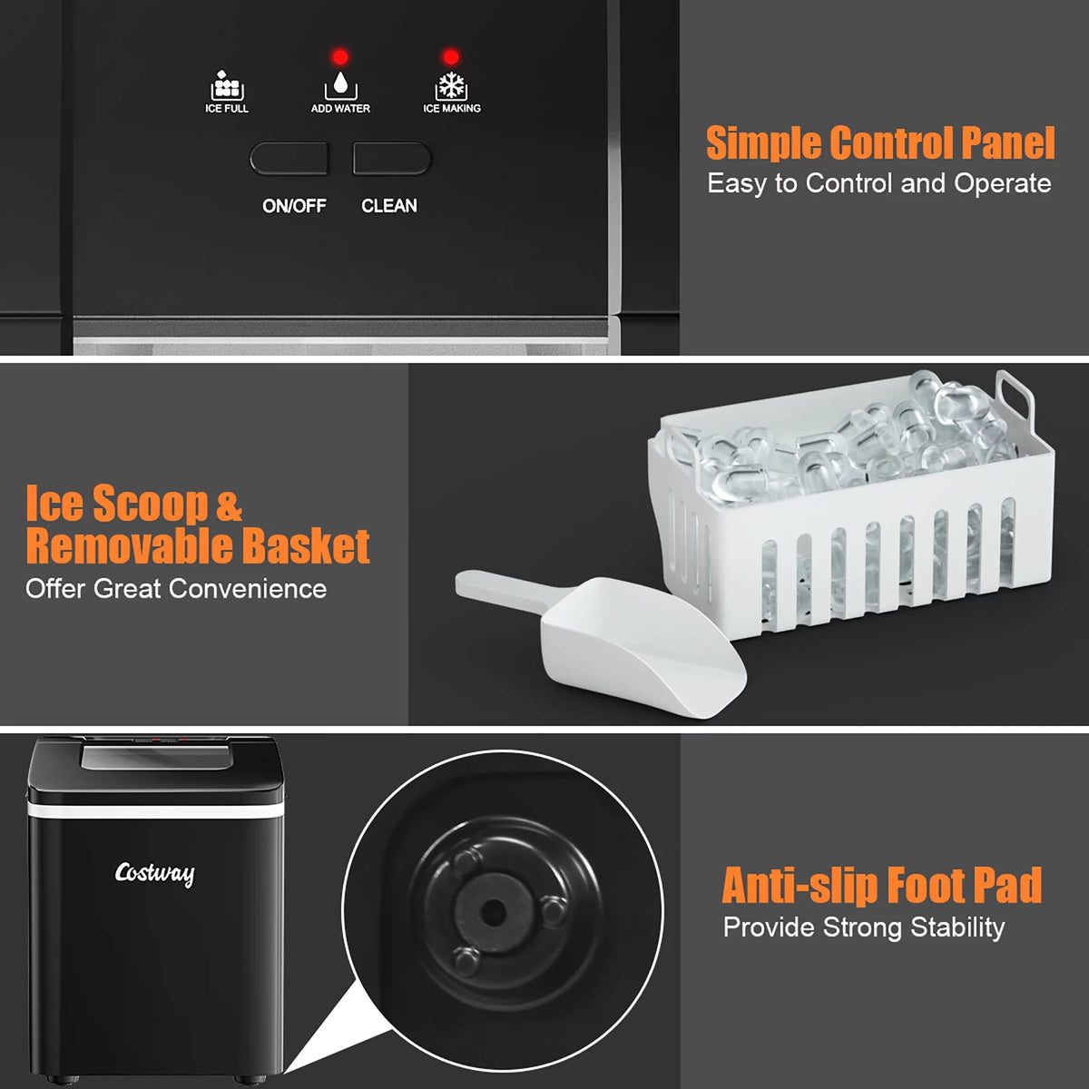 Portable Countertop Ice Maker with Scoop K709
