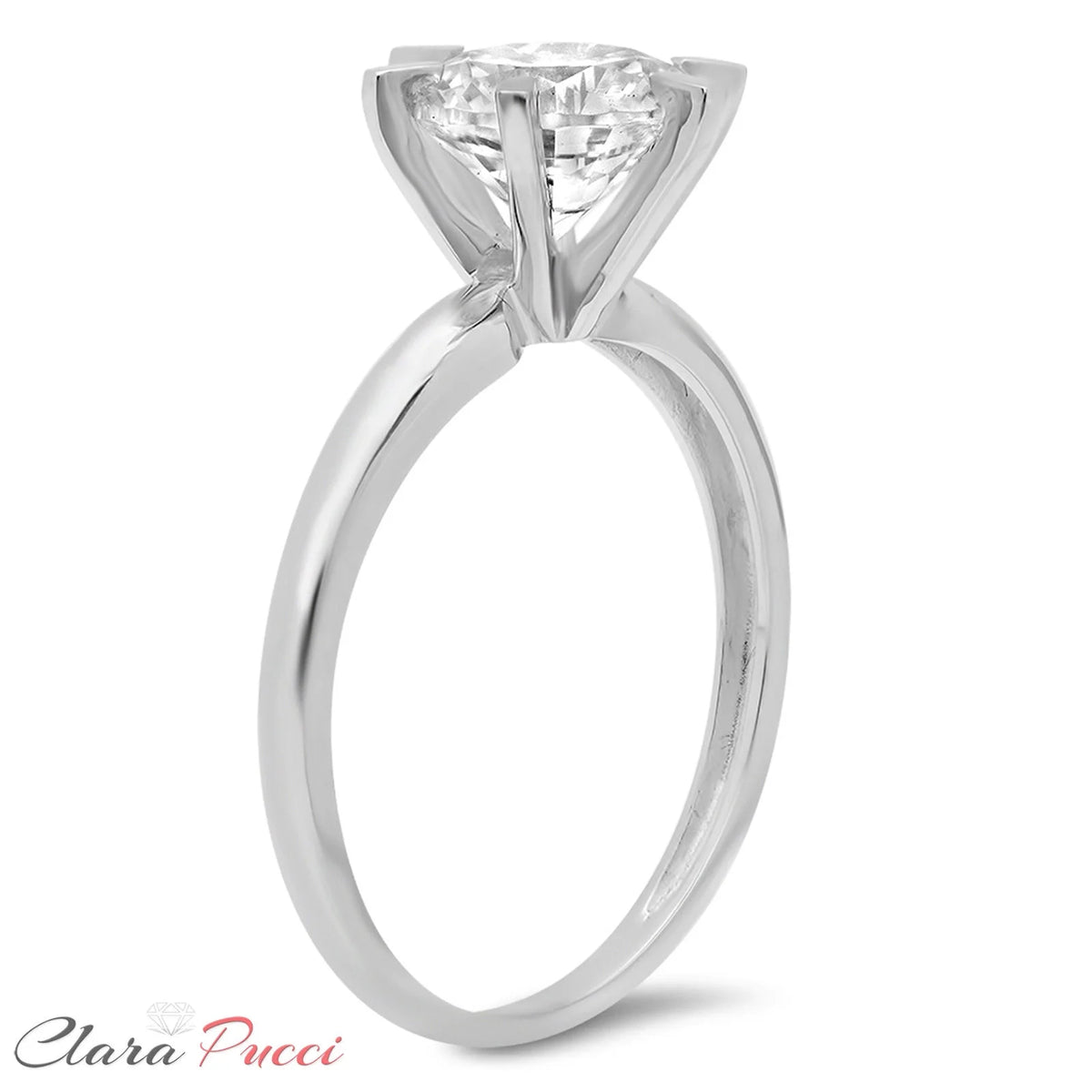 18K White Gold Solitaire Engagement Ring A3320