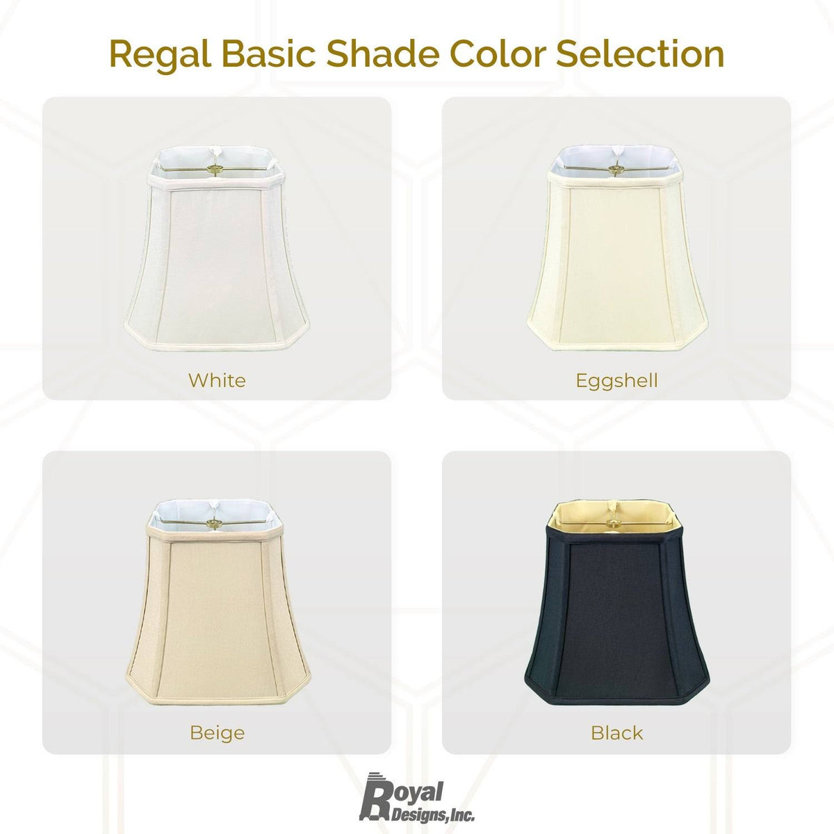 Black Square Cut Corner Bell Lamp Shade, Set of 2 K314437
