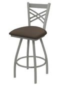 25x22 Swivel Counter Stool with Anodized Nickel Finish J848
