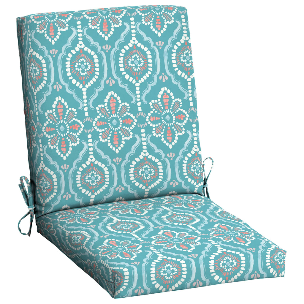 Blue Geo Rectangle Outdoor Chair Cushion 1 Piece M1269