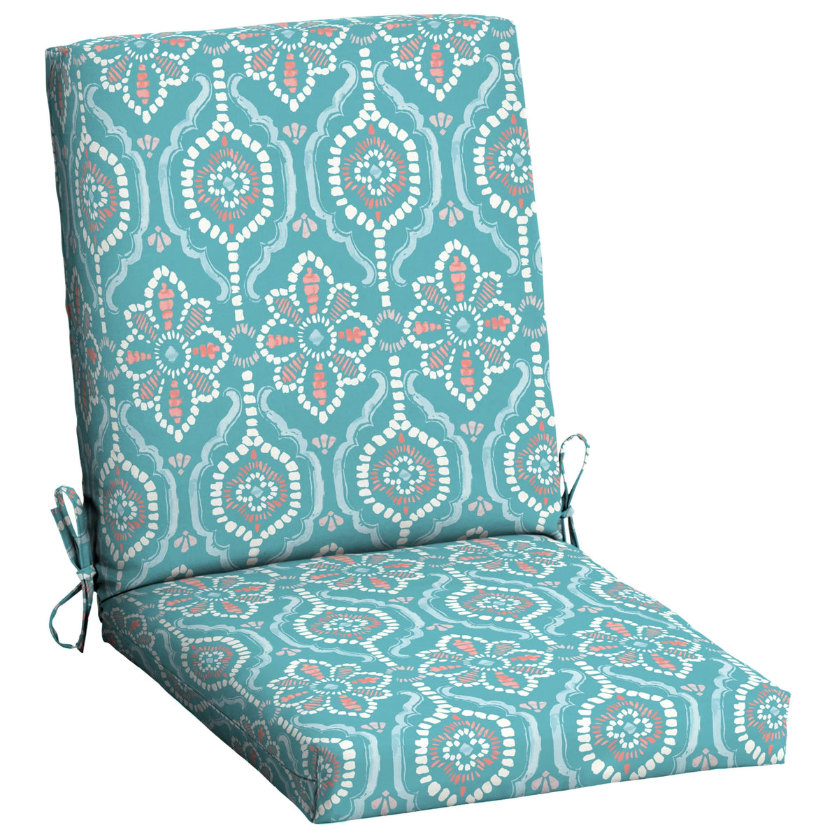 Blue Geo Rectangle Outdoor Chair Cushion 1 Piece M1269