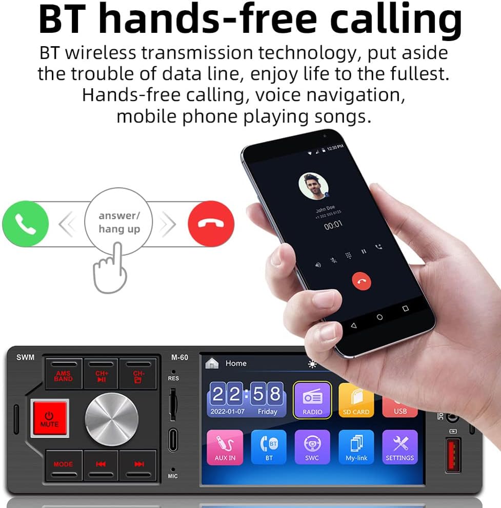 4 Inch Touchscreen Car FM Radio MP5 Player with USB AUX BT Y152