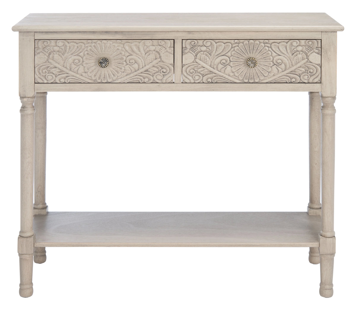 2-Drawer Taupe Wood Console Table S4225