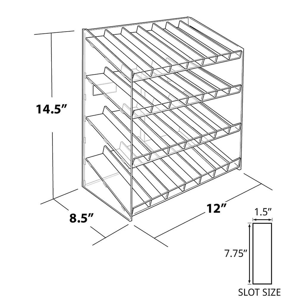 4-tiered 28 Compartment Cosmetic Counter Display B428686