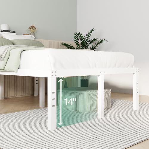 Full Size 14 Inch Metal Platform Bed Frame with Storage H78233