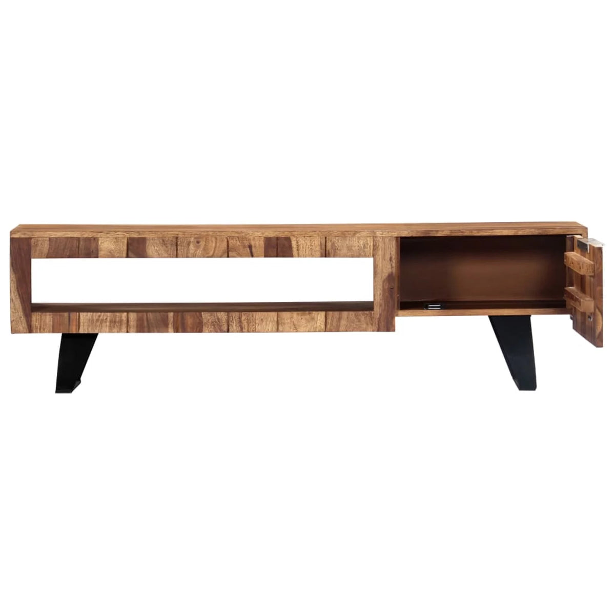 Sheesham Wood TV Cabinet with Steel Legs K733907