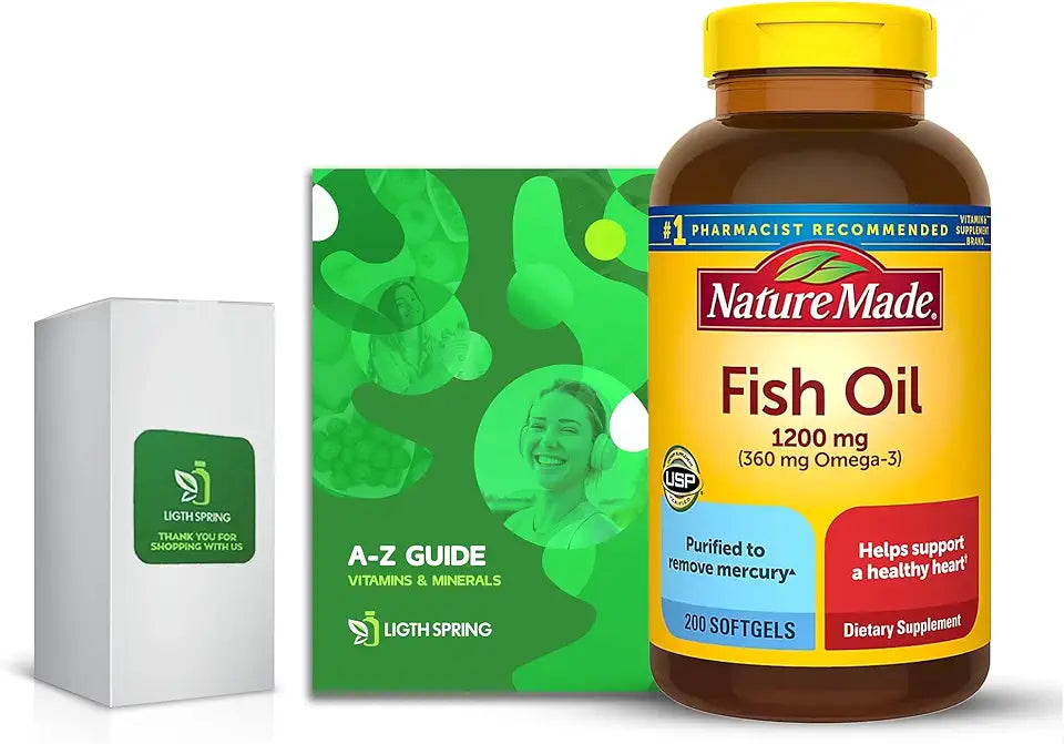 Fish Oil 1200 mg Omega 3 Supplements 200 Count D2131