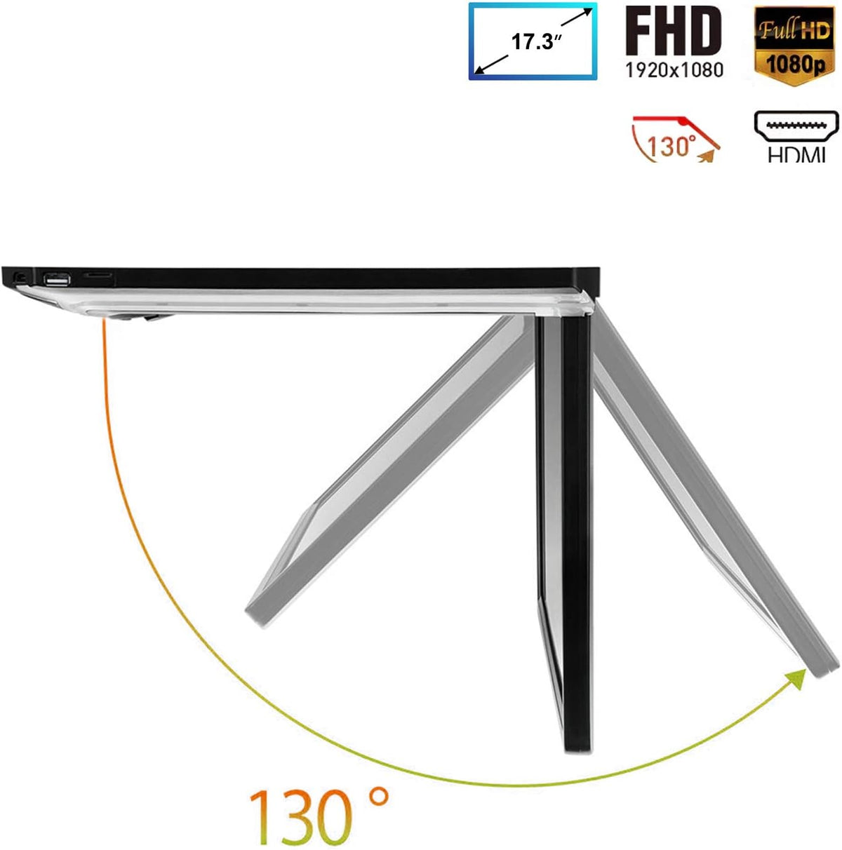 17.3 Car Overhead Flip Down Monitor with HDMI IR FM USB SD G841755