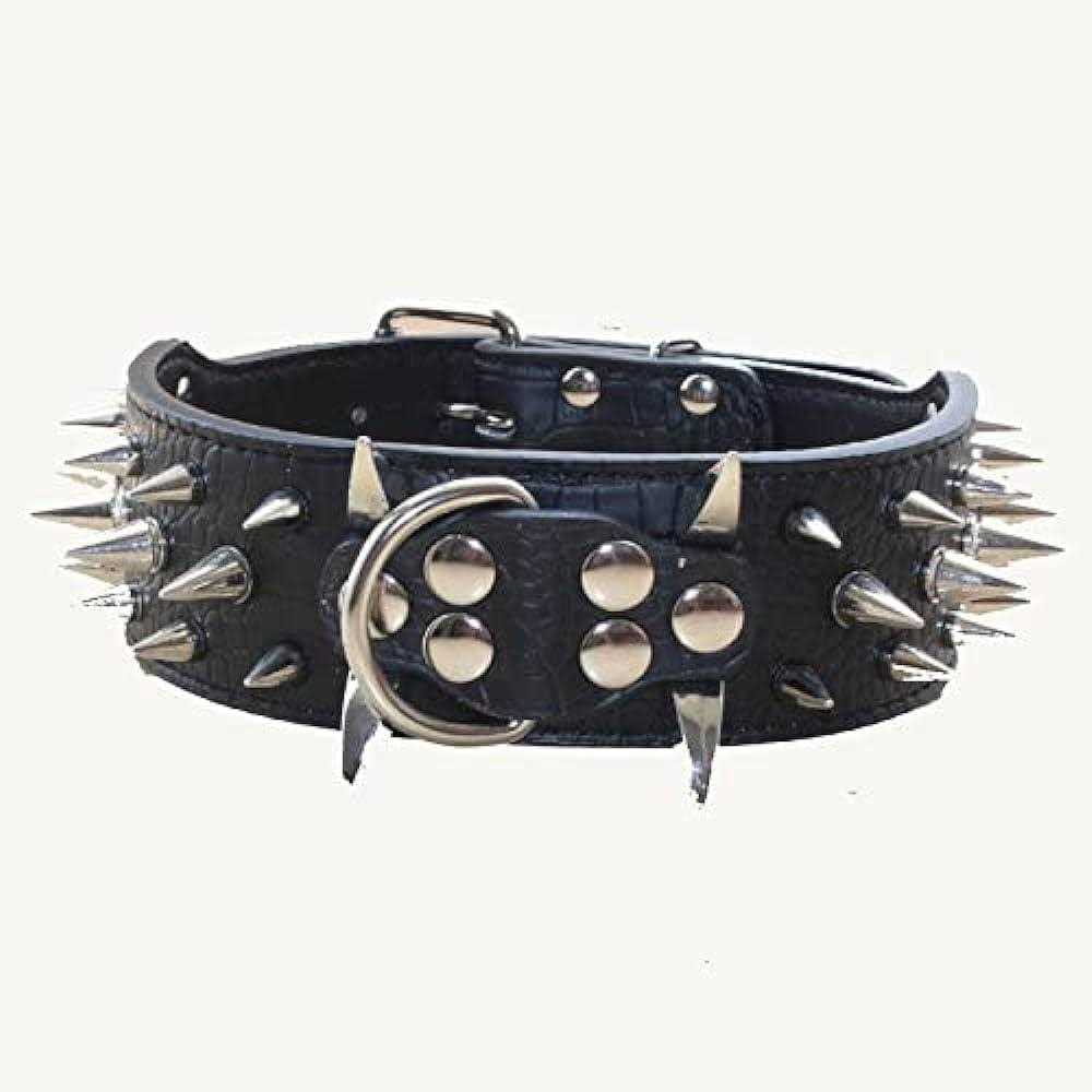 Leather Spiked Studded Dog Collars Harnesses Matching Set M890560