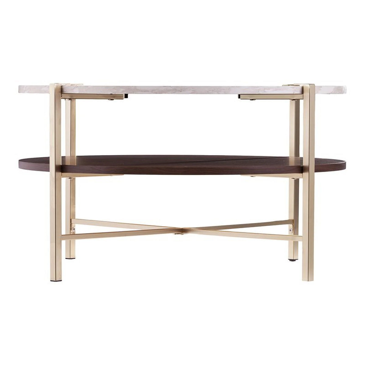 Round Faux Marble Top Cocktail Table U65464