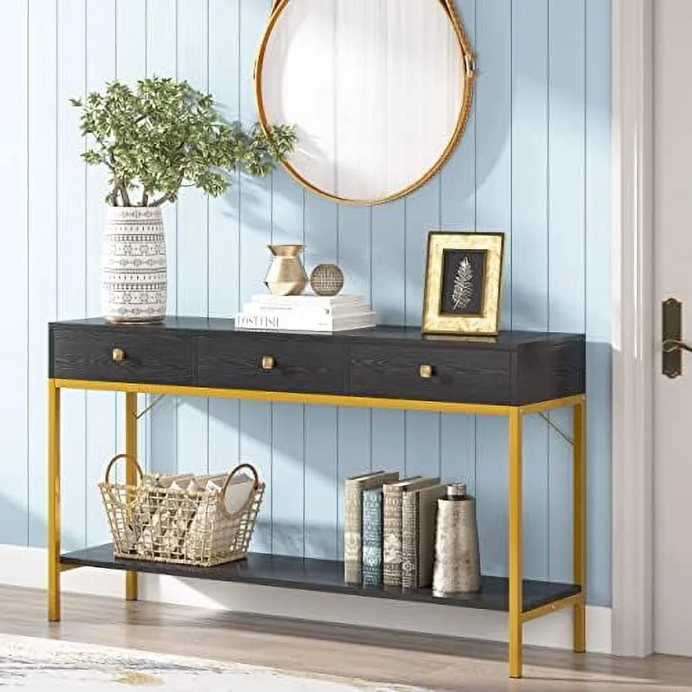 Console Table with Drawers and Shelves B3650