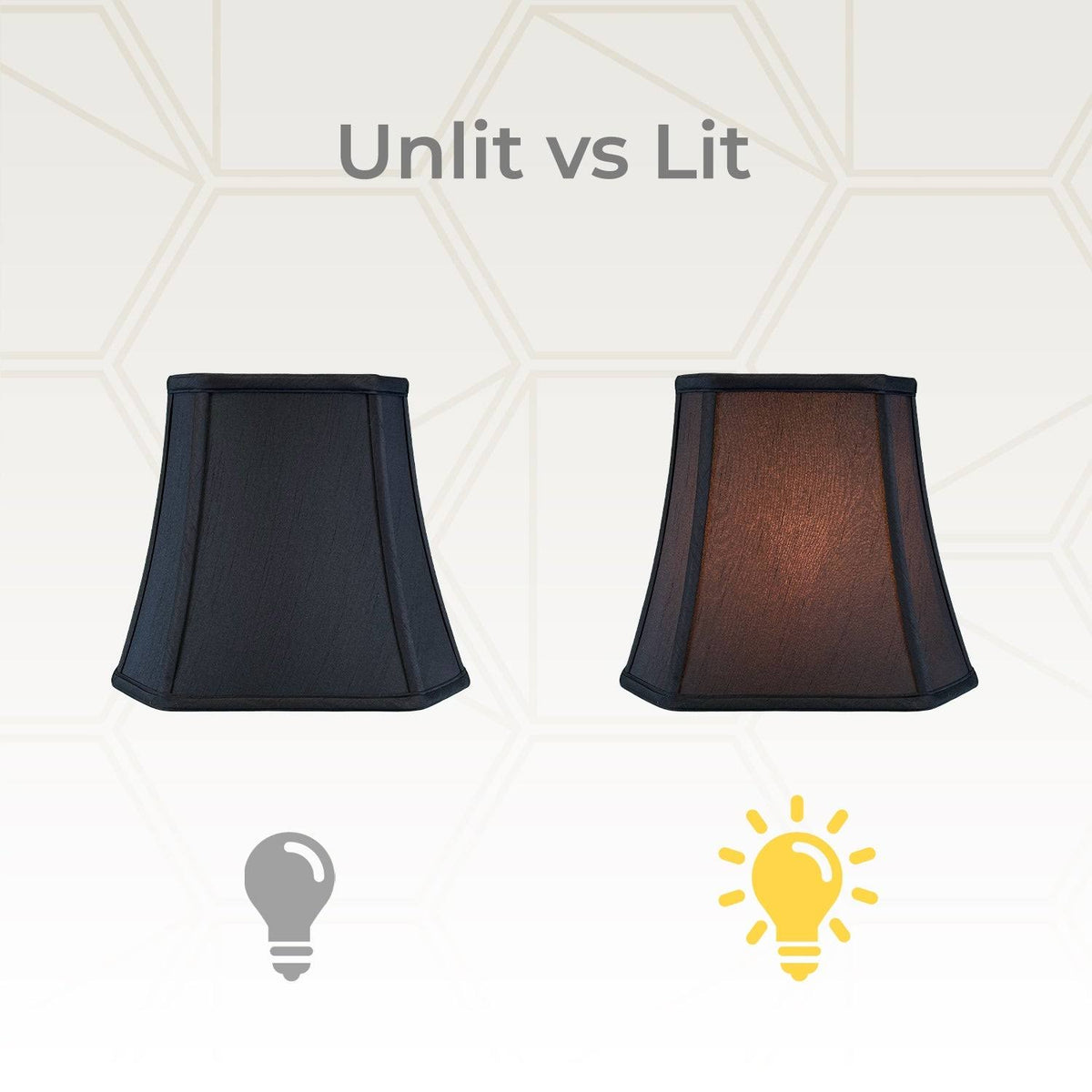 Black Square Cut Corner Bell Lamp Shade, Set of 2 K314437