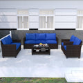 5-Piece PE Rattan Sectional Sofa Set with Storage Table I2459