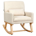 Beige Upholstered Rocking Armchair J951544