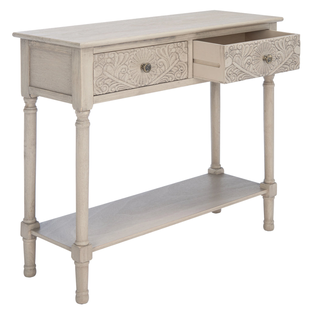 2-Drawer Taupe Wood Console Table S4225