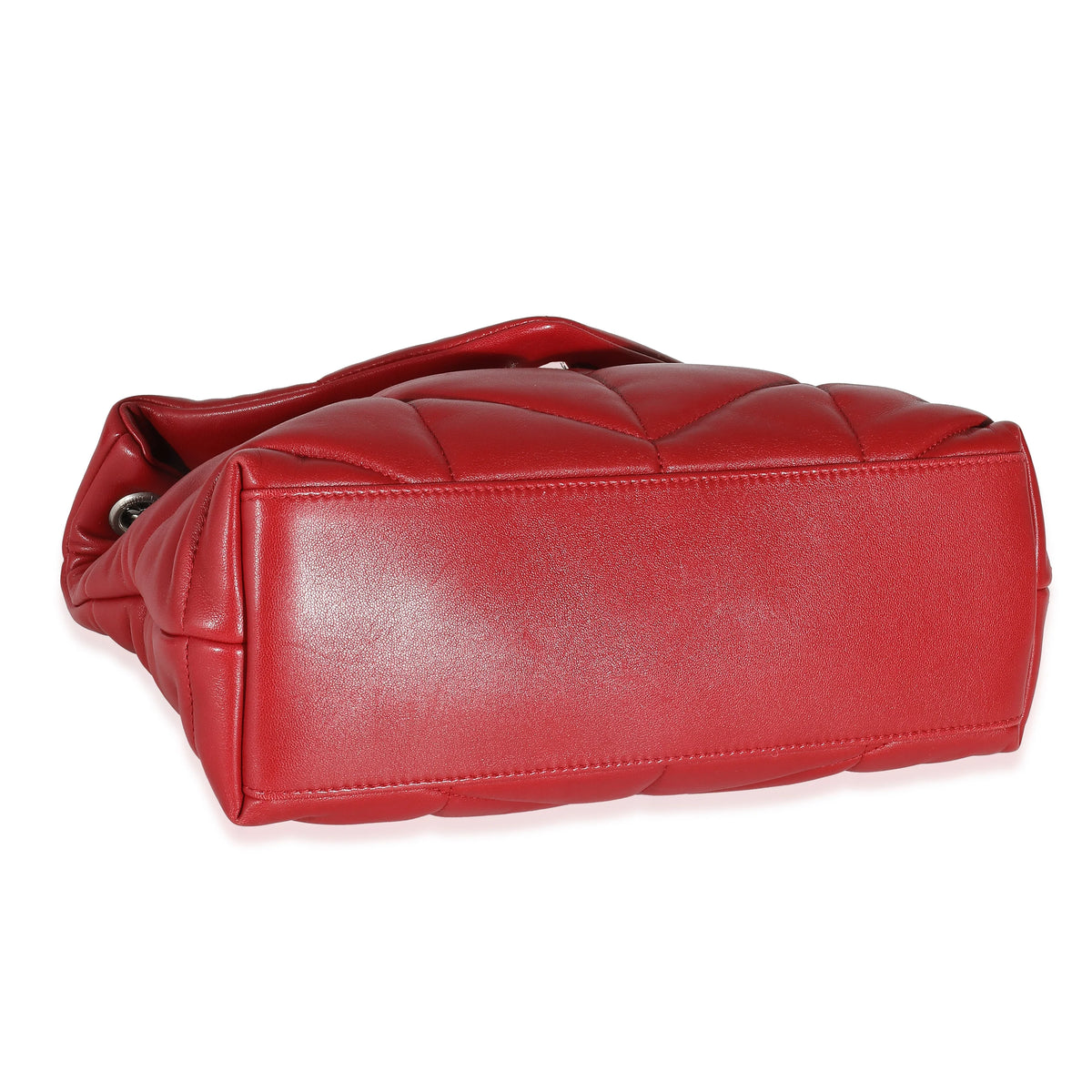 Red Quilted Lambskin Small Puffer Q2437
