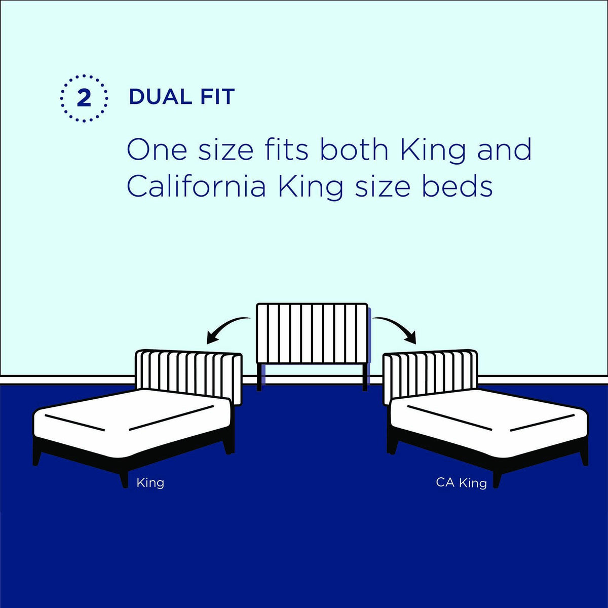 Navy Performance Velvet King/California King Headboard P202