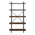 5 Tray Shelf Dark Walnut Bookshelf T7390
