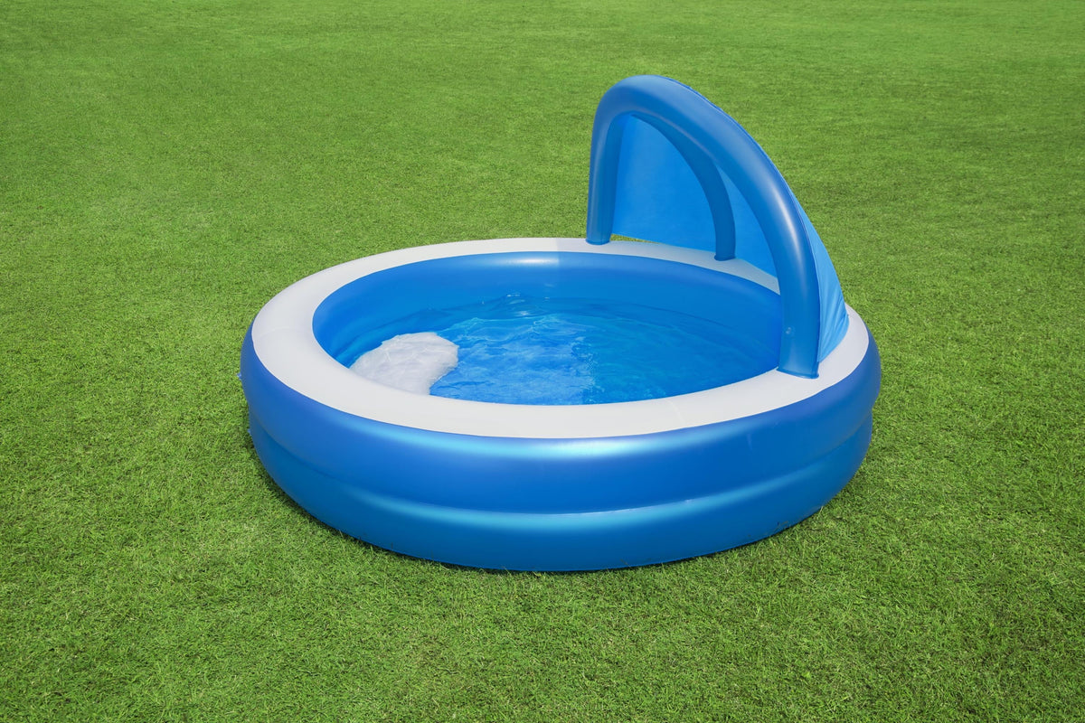 7'11 x 55 Inflatable Round Kiddie Pool with Sunshade W555787