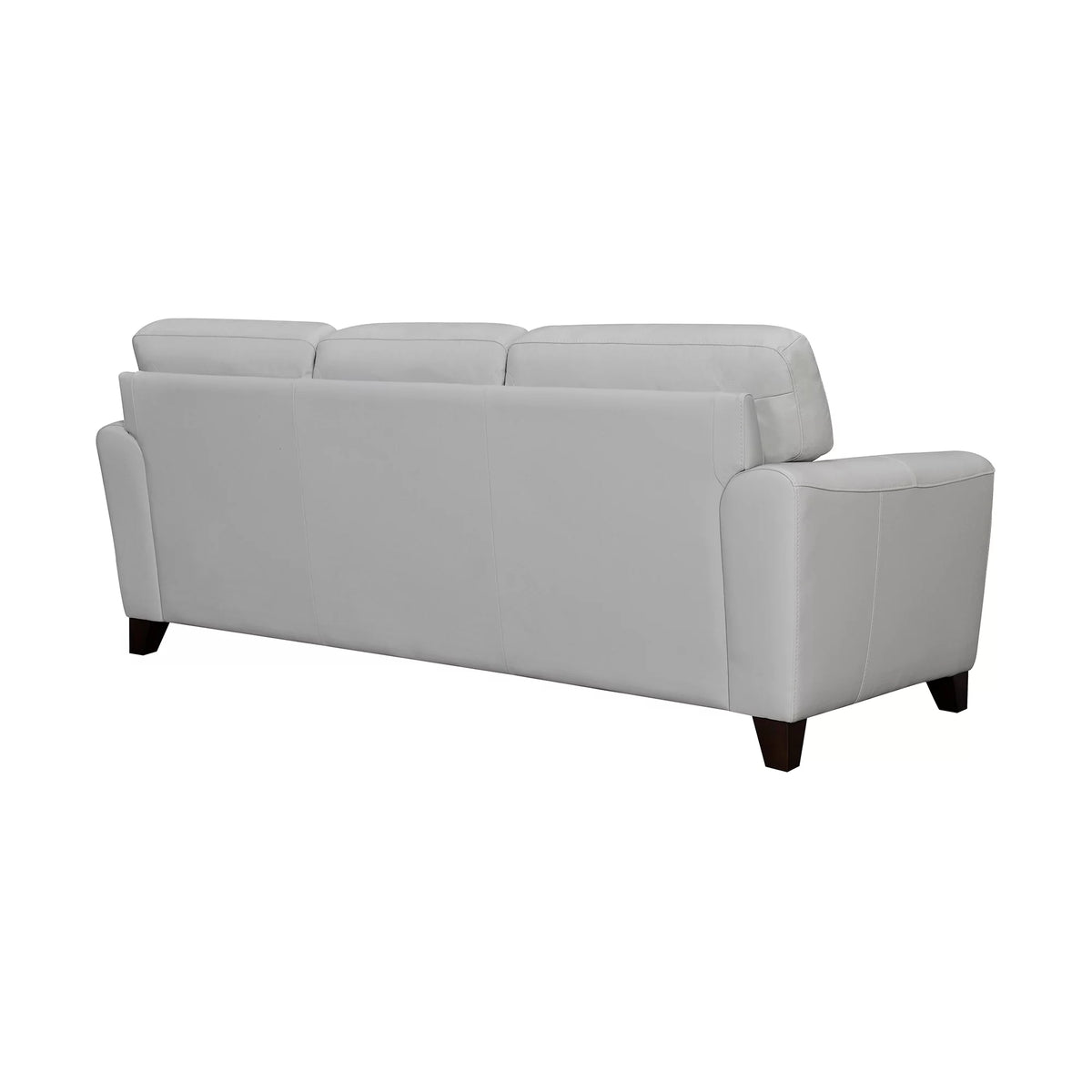 87" Dove Gray Genuine Leather Square Arm Sofa F794339
