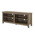 Gray Wash Wood TV Media Stand Storage Console R19350