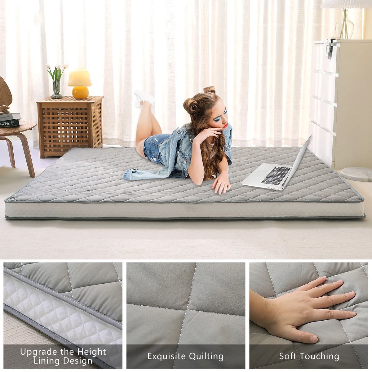 Extra Thick Padded Japanese Floor Mattress S722