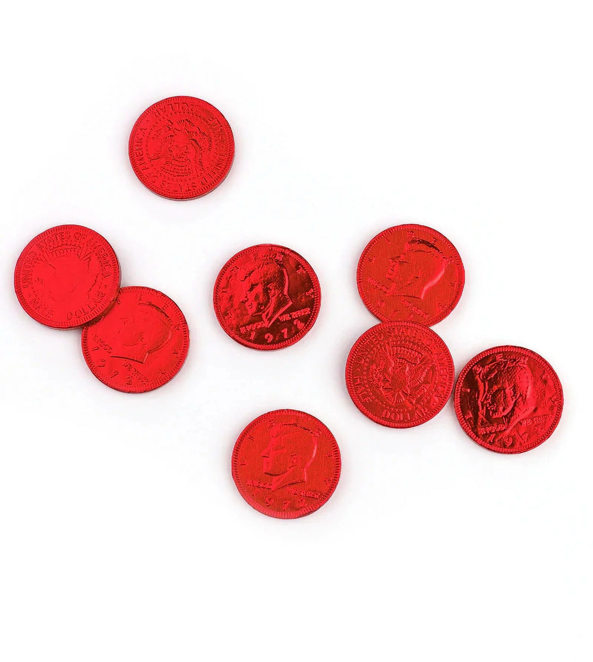 Milk Chocolate Coins Red Foil 1 LB W301299