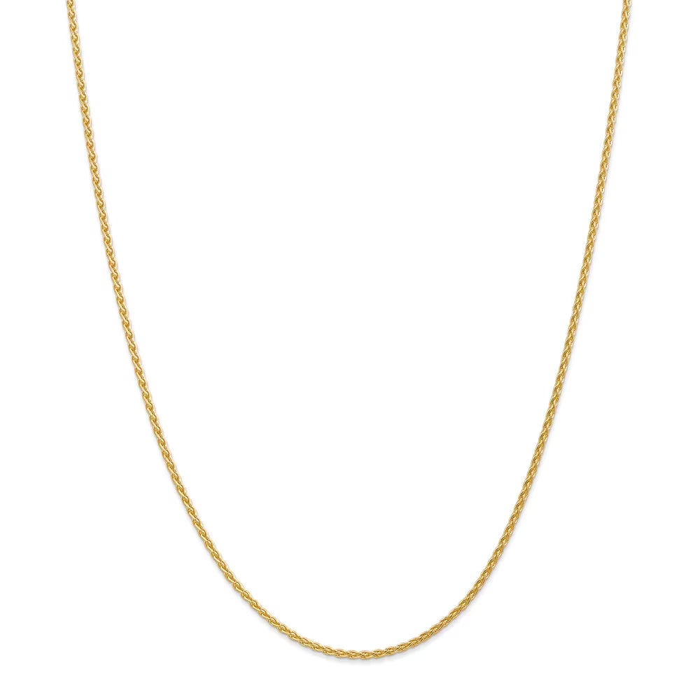 14kt Yellow Gold 1.75mm Wheat Chain 20 inch Lobster Clasp J7440