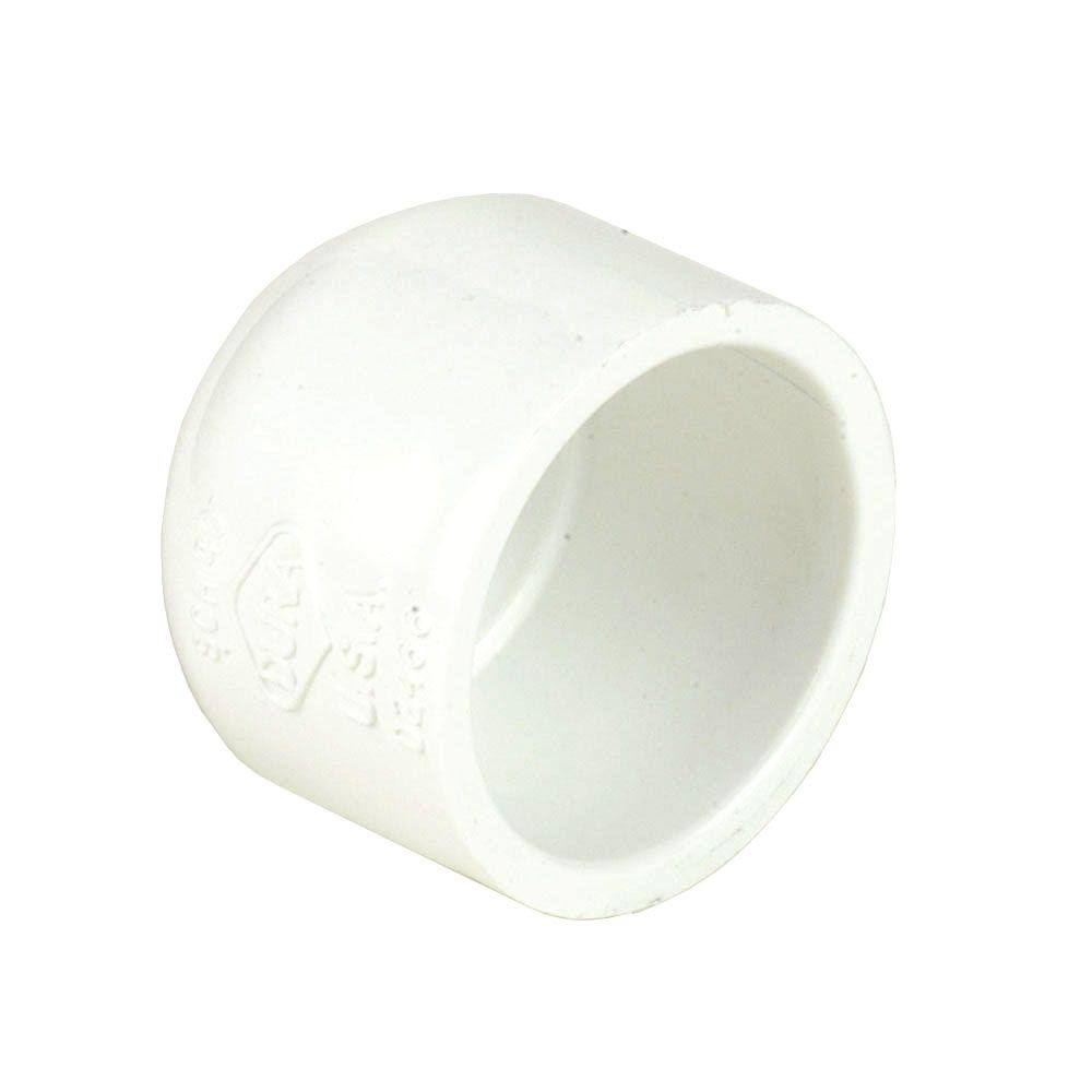 10 in. Schedule 40 PVC Slip Cap, White D511501