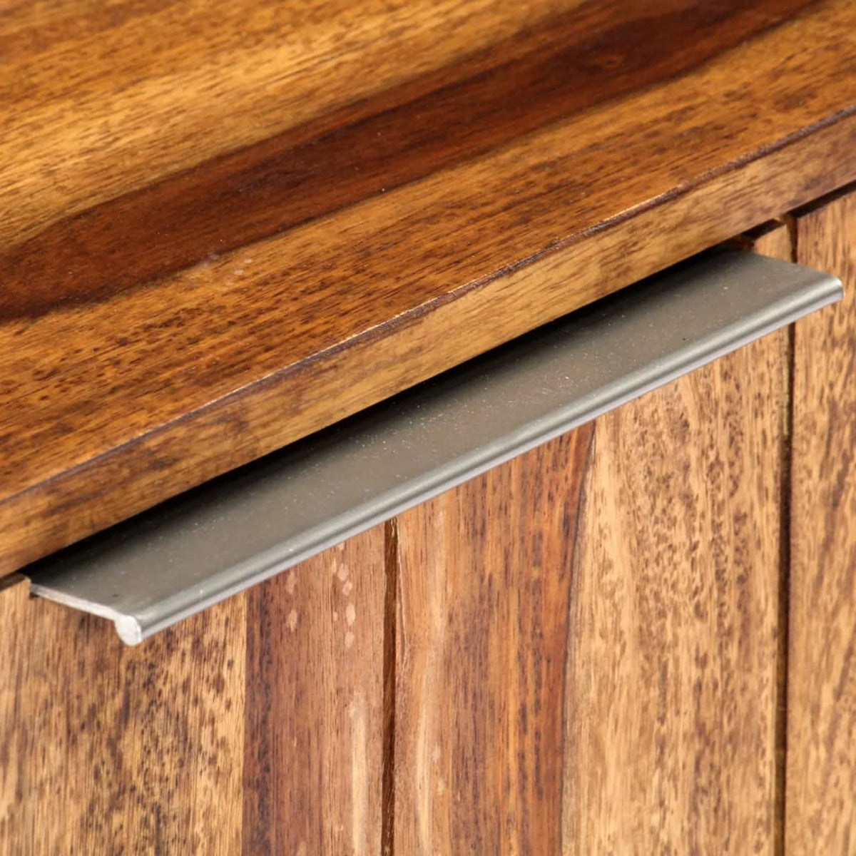 Sheesham Wood TV Cabinet with Steel Legs K733907