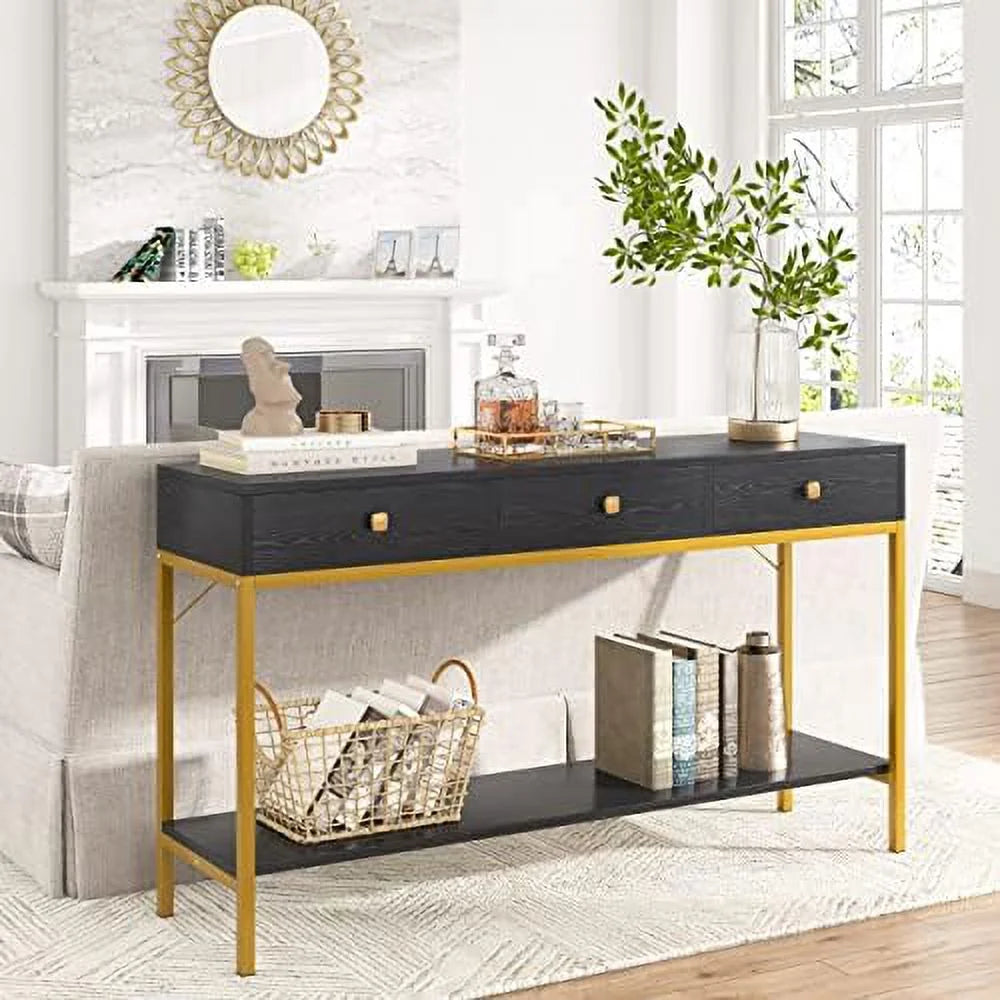 Console Table with Drawers and Shelves B3650