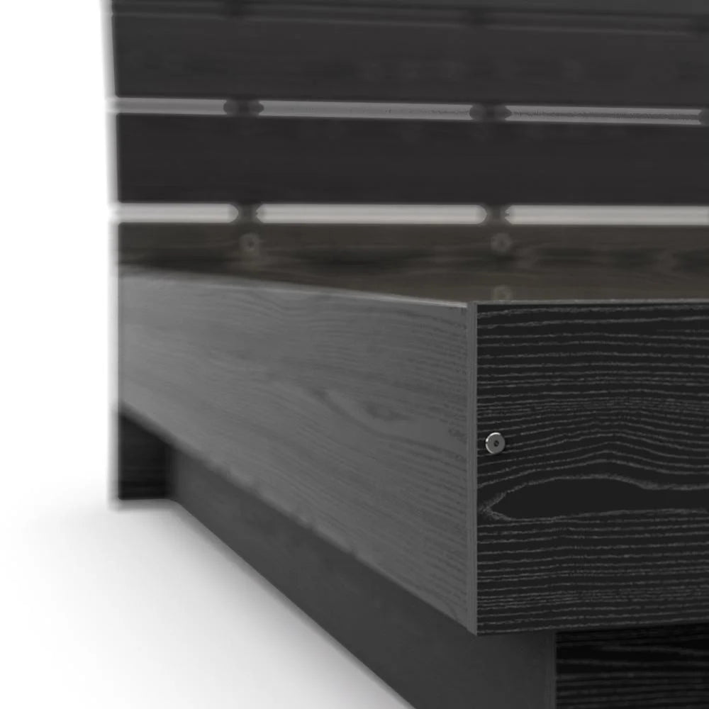 Black Woodgrain Full Bed with Slats G347803