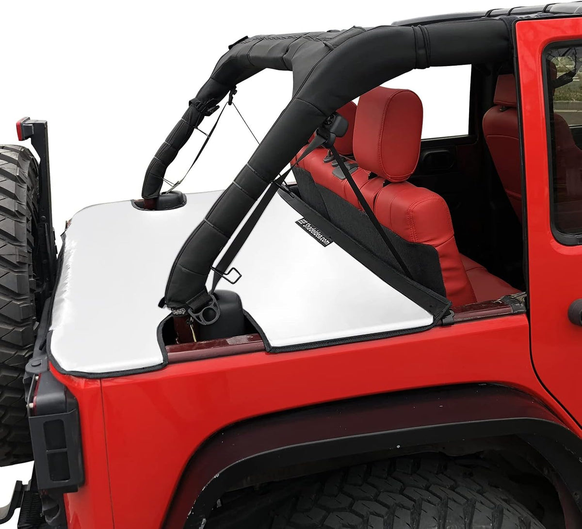 Black Vinyl Tonneau Cover for Jeep Wrangler JK Unlimited 4 Door Y898163