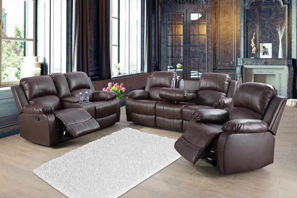 Brown 3 Seat Sofa H5381