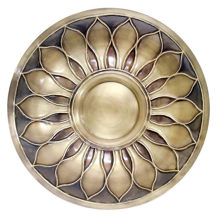 Brass Birdbath with Stake X508451