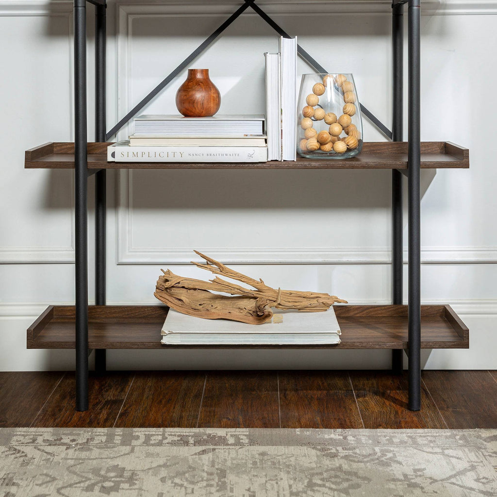 5 Tray Shelf Dark Walnut Bookshelf T7390