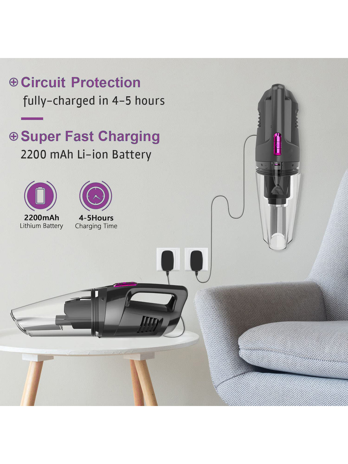 Cordless Handed Mini Vacuum Cleaner 8500 PA K75958